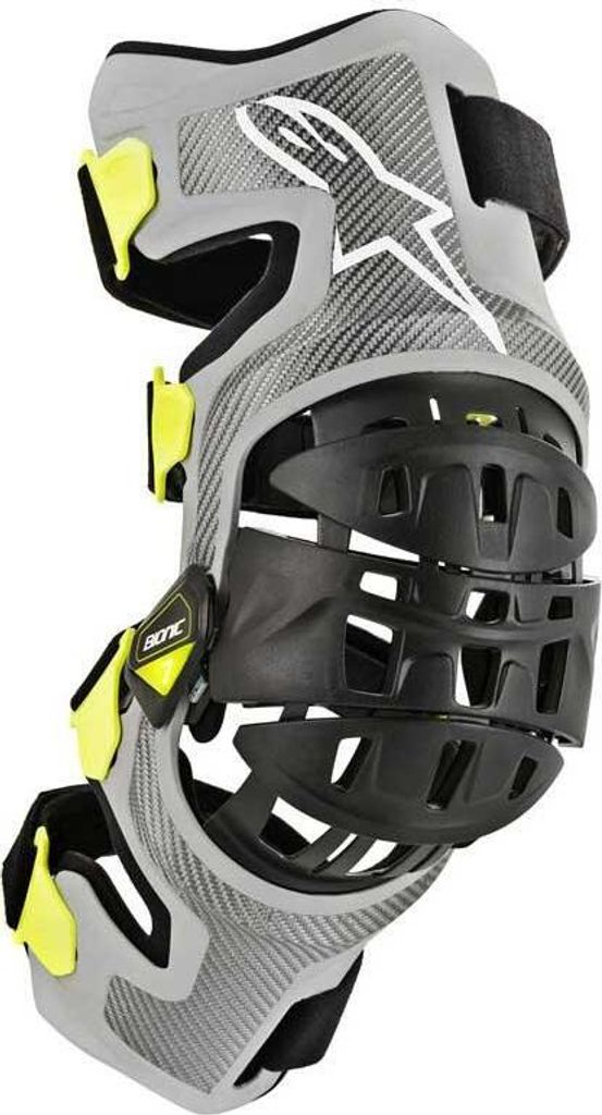 Alpinestars Bionic 7 Knee Brace Set Silver Yellow Fluo Obrázek produktu 