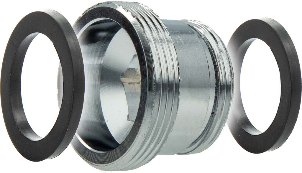 tecuro Aufnahme Adapter Übergangsstück M22 x 1 AG x M20 x 1 AG, Messing hochglanzverchromt
