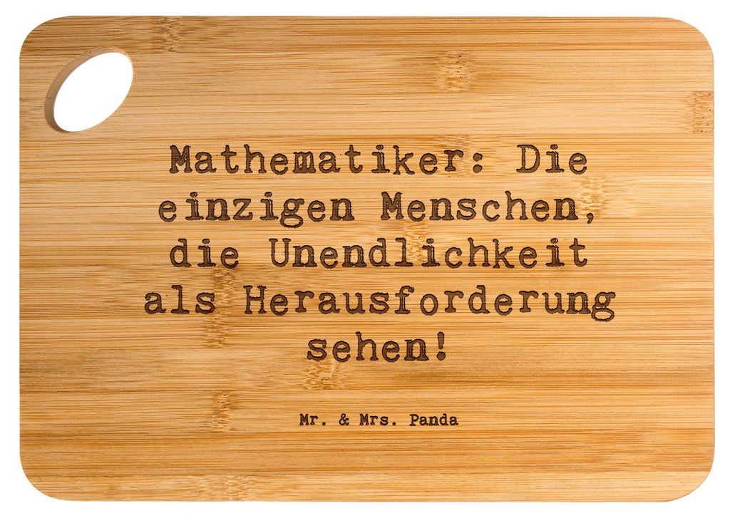 Mr. & Mrs. Panda Holzbrett Spruch Mathematiker Unendlichkeit - Transparent - Geschenk, Beruf, Mathe-Spruch, Frühstücksbrett, Schneidebrett, Illus...