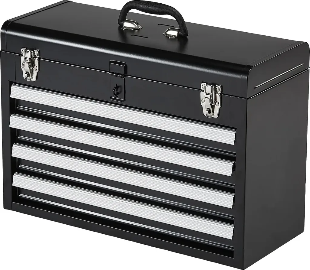 Boîte à outils en métal 20,5 pouces avec verrouillage automatique série M