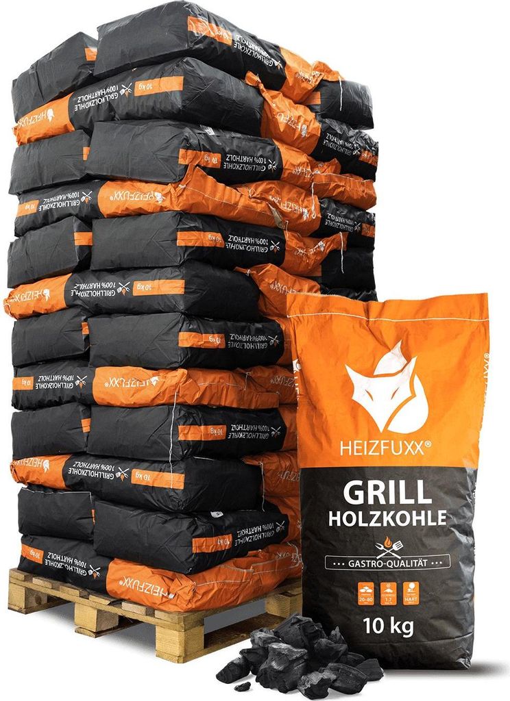 Heizfuxx Grillholzkohle » Gastro-Qualität « 10kg x 36 Sack Produktbild 