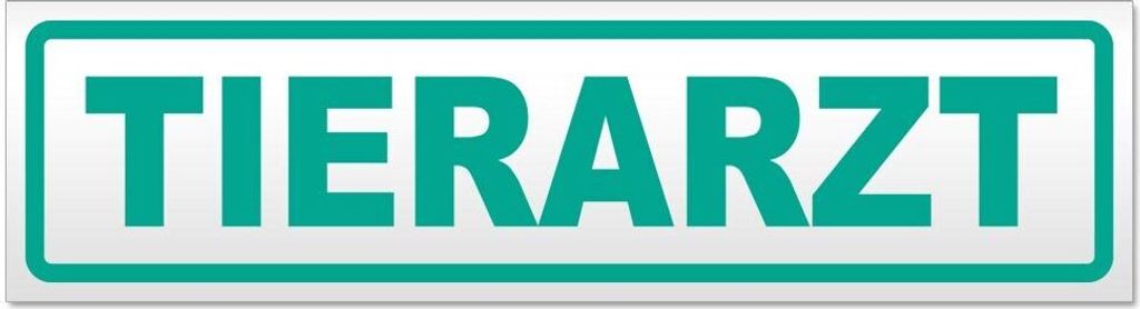 Kiwistar - Autoaufkleber - Türkis - 20 x 5,3 cm - Tierarzt - Hinweis Aufkleber Sticker für Auto, Kfz, Fahrrad, PKW, LKW