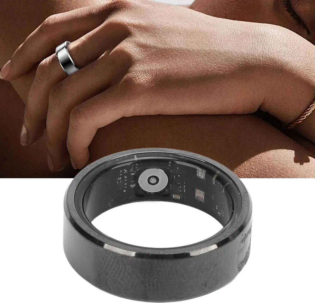 Bague Connectée Santé Smart Ring IP68 Bluetooth Taille 9 ID 18,9 mm Noir - 3