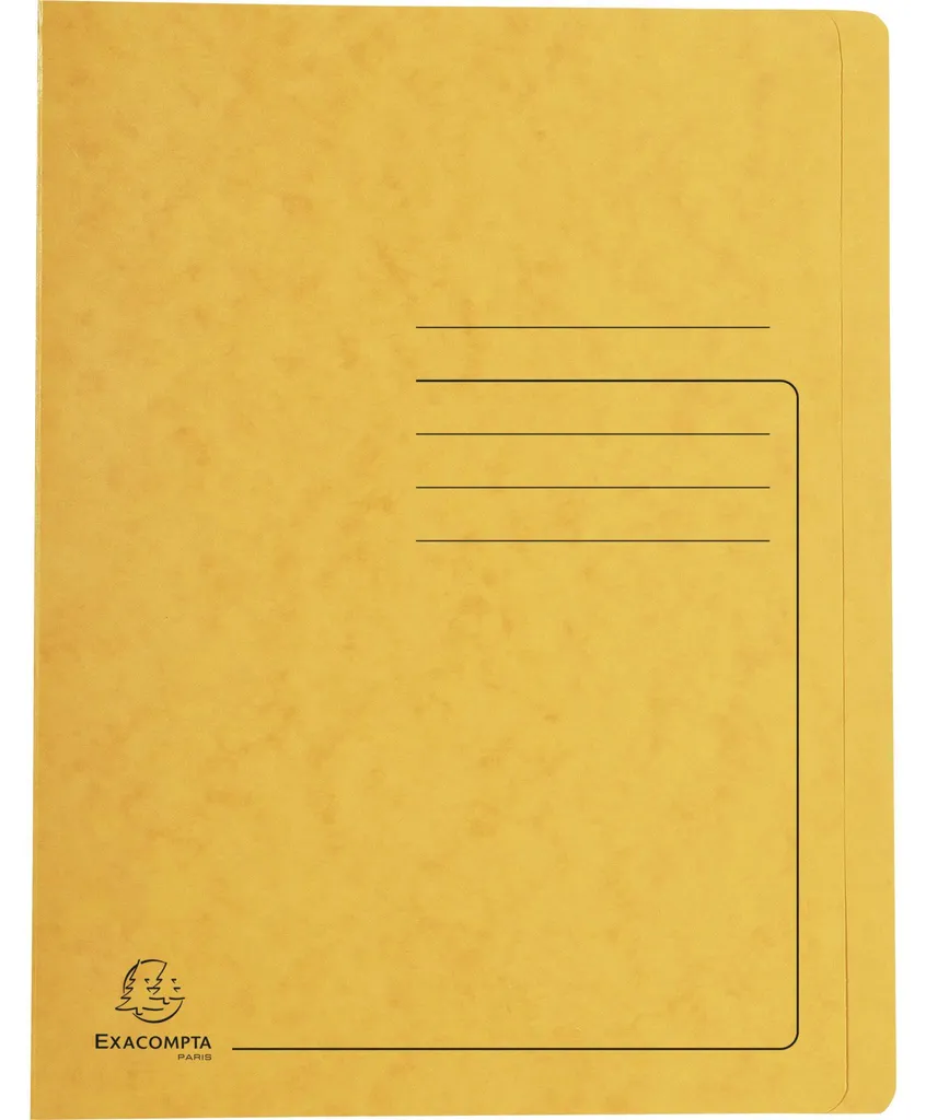 Chemise à lamelle A4 jaune contre les feuilles volantes Exacompta x25