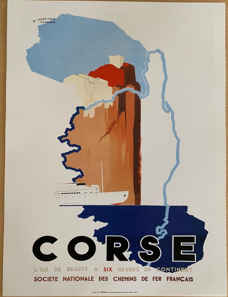 La Corse / Sncf - Casabianca Humbaire - 30x40cm Affiche Image du produit 