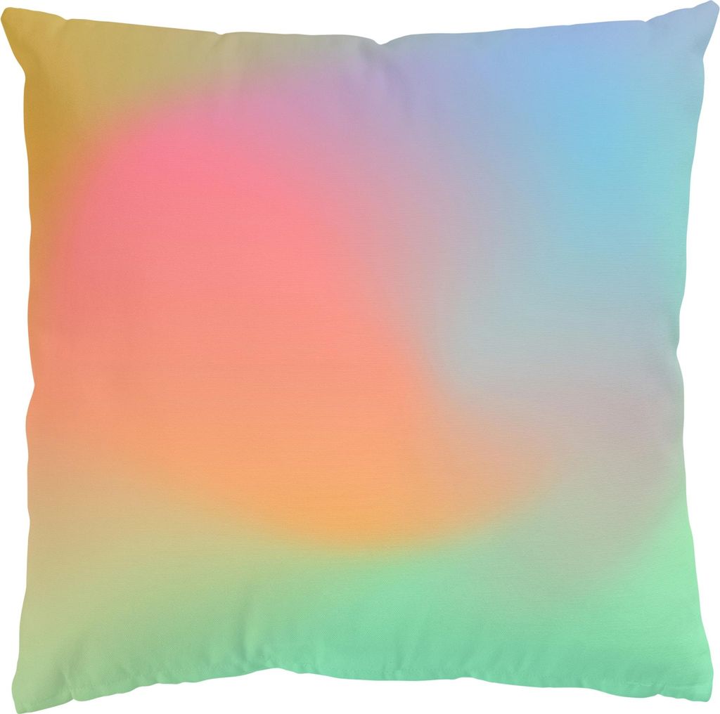 Dekokissen originell drinnen / Indoor Zierkissen Samt waschbar Design bunt Aquarell Sofakissen ohne Füllung