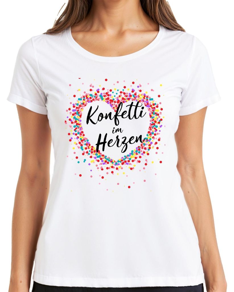 Konfetti im Herzen bunt Herz Geburtstag Karneval Fasching Produktbild 