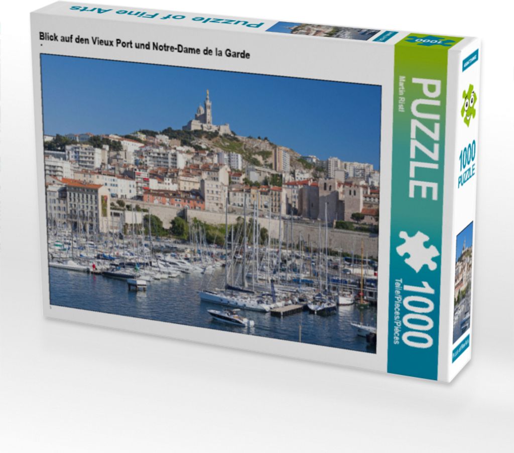 CALVENDO Puzzle Blick auf den Vieux Port und Notre-Dame de la Garde | 1000 Teile Lege-Größe 64x48cm Foto-Puzzle für glückliche Stunden
