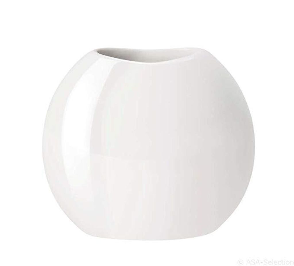 ASA Vase, weiß MOON 25 x 9 cm, H. 24 cm 91218005 ! Vorteilsset beinhaltet 4 x den genannten Artikel und Geschenk + Spende