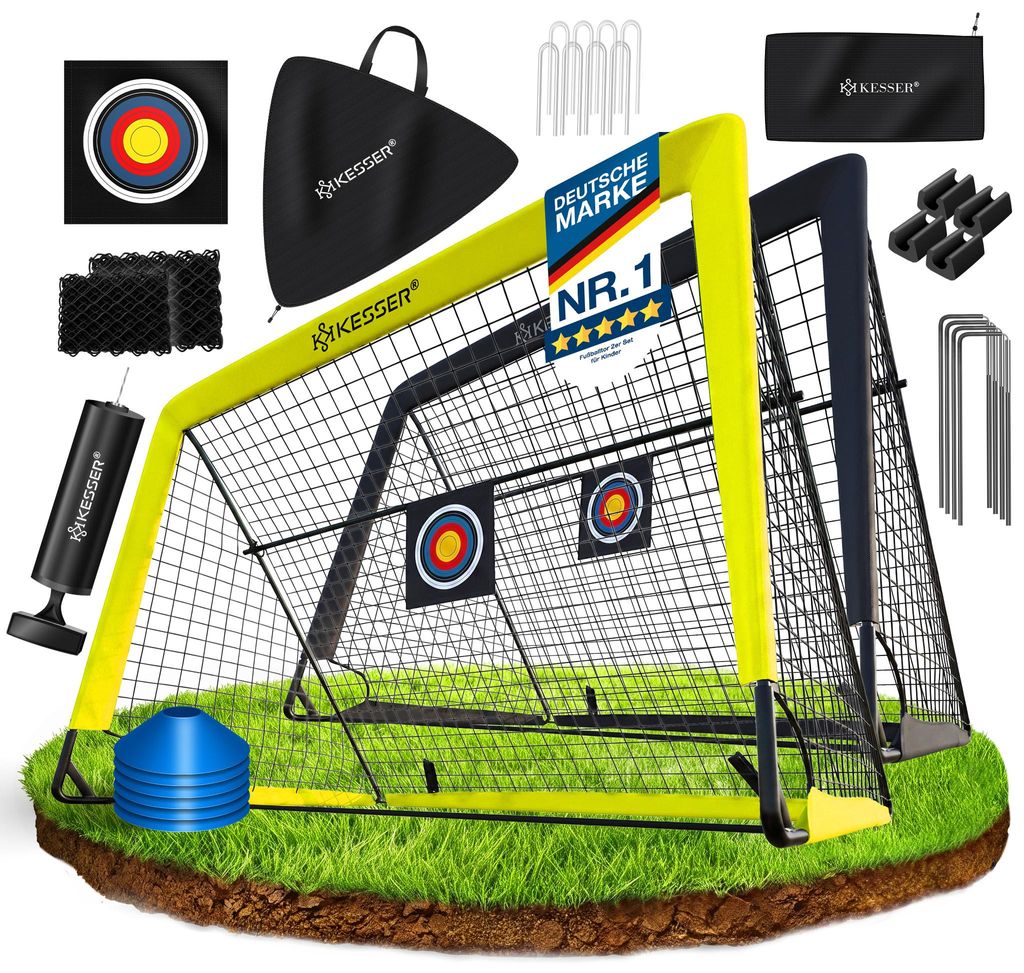 KESSER® Fussballtor 2er Set | Tolles Fußball Geschenk für Produktbild  KI-generiertes Bild
