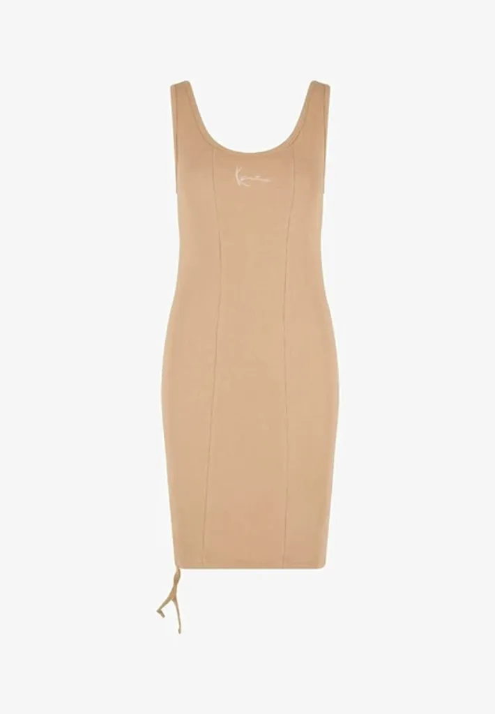 Robe d'été beige Karl Kani Small Signature Sand M - Look urbain confort