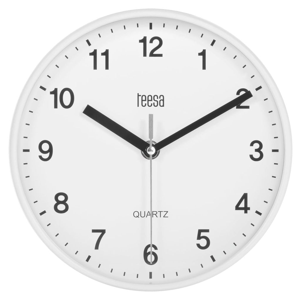 Teesa Wanduhr, analog, 20 cm, weiß, TSA0038