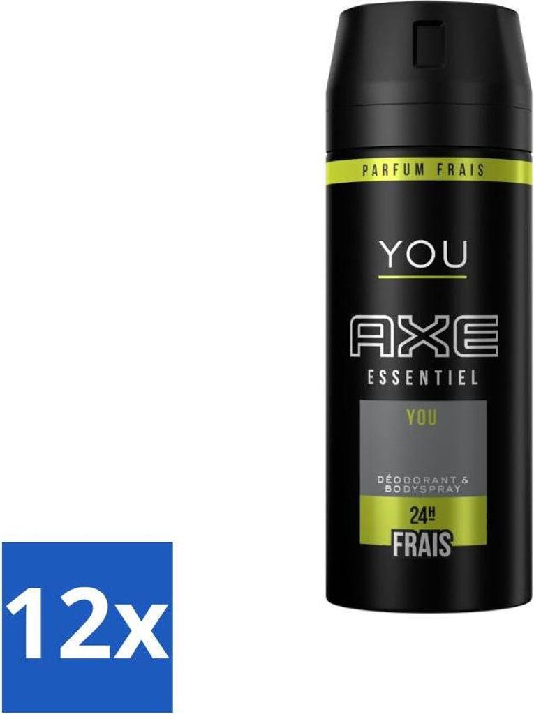 Axe - Deodorant Body Spray - 24hrs Fresh - You Essentiel - 150 ml - Vorteilspack - 12 Stücke