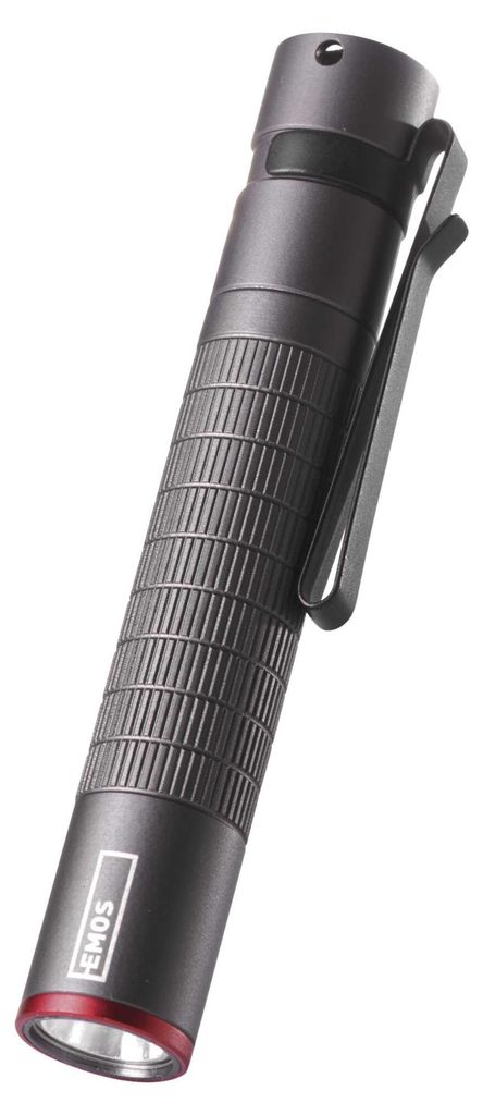 EMOS wasserdichte Mini-Taschenlampe aus Metall, superhell dank CREE-LED, 100lm, 65m Leuchtweite, IP65, Ultibright 50, P3150