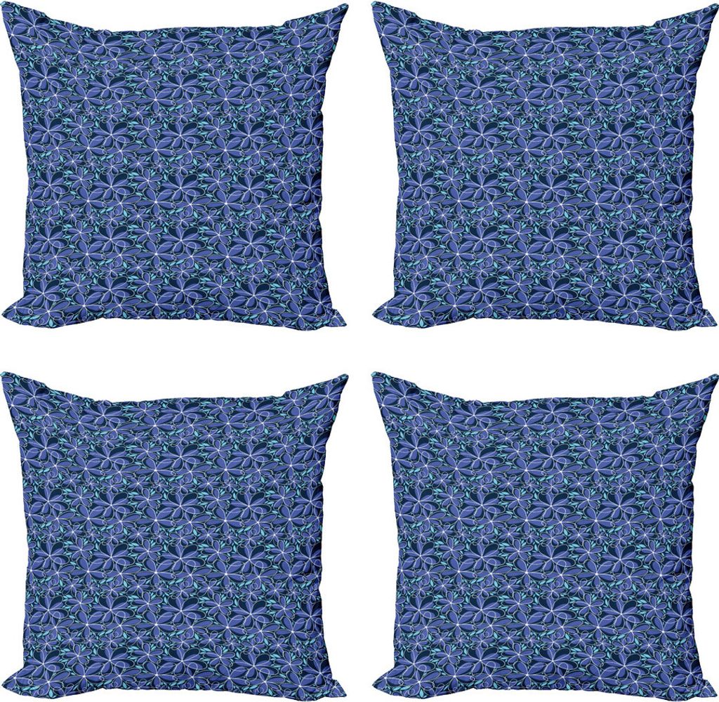 ABAKUHAUS Kindergarten Kissenbezug Set (4 Stück), Einfache Gänseblümchen-Blüten, Moderner Doppelseitiger Digitaldruck, 40 cm x 40 cm, Mehrfarbig
