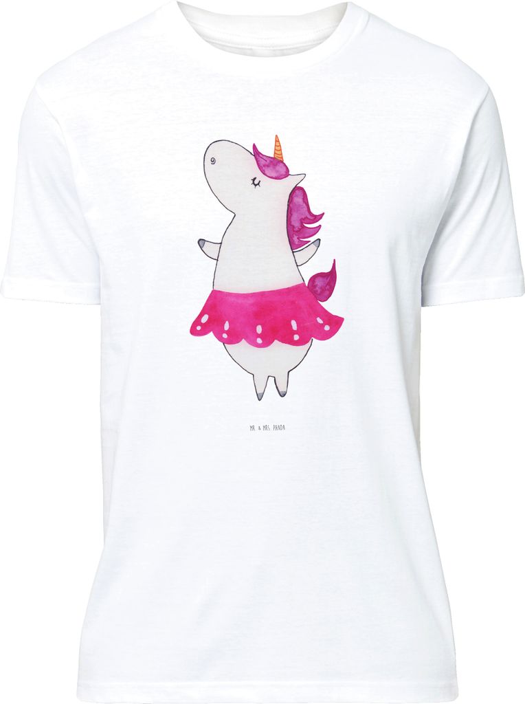 Mr. & Mrs. Panda Shirt Einhorn Ballerina - Weiß - Geschenk, oberteil, Einhörner, S T-Shirt, Tanzen, Geburtstag, Wohnung, Statement-Shirt, Spaß, ...
