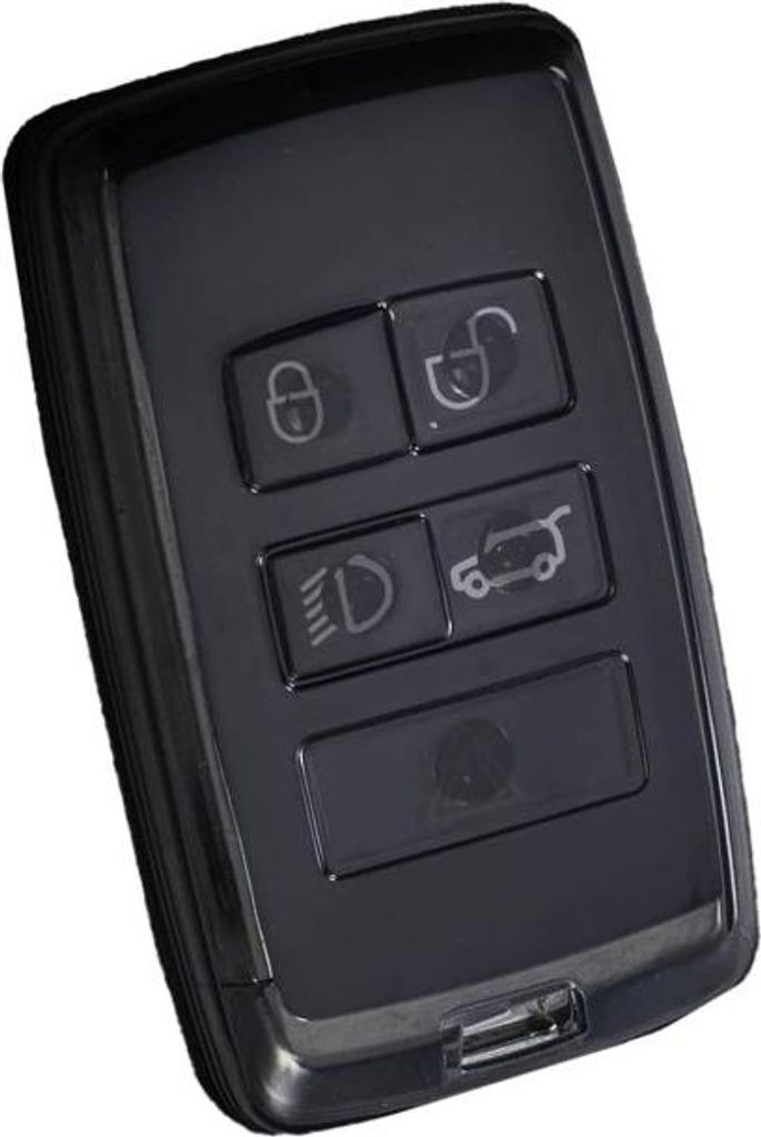 Dutch Shield - TPU Autoschlüssel Hülle für das Landrover Schlüssel - Schutzhülle Schlüsselhülle Cover 459 transparant, Schwarz