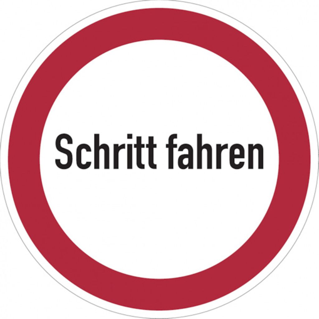 Dreifke Verbotsschild, Schritt fahren - praxisbewährt | Alu geprägt | 300mm,...