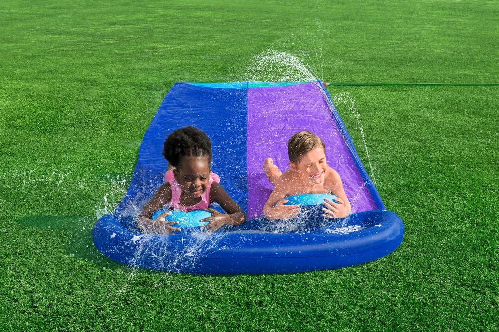 Toboggan Aquatique Lunar Launch Double : Glisse Fluide sans Accroc - 4