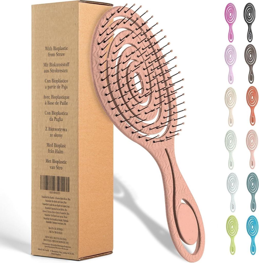 Haarbürste ohne Ziepen - Bürste für Damen und Herren - Detangler Bürste auch für Locken & Lange Haare - Entwirrbürste Haarbürsten