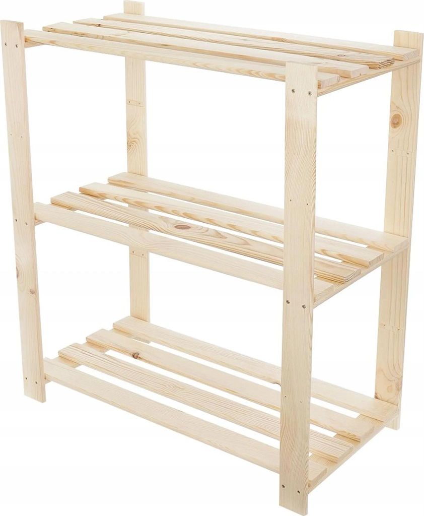 STOLMAK Botník 80x90x38 cm, 3 police, masívna borovica, Obrázok produktu 