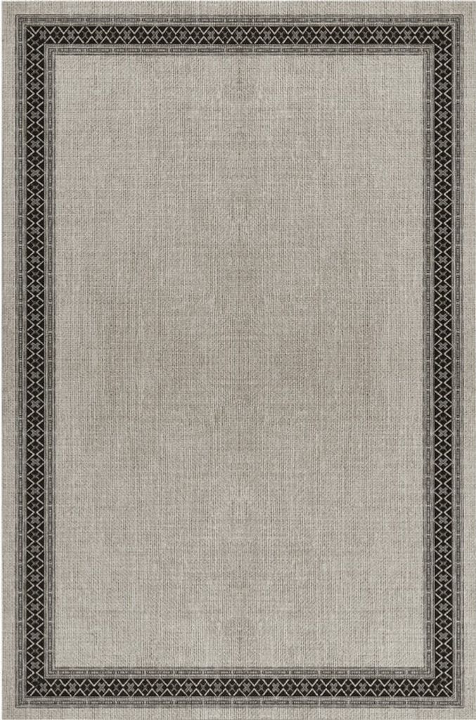 STORESDECO Vinylteppich Deboln PVC-Teppich Brauner Rand, 80 cm x 150 cm