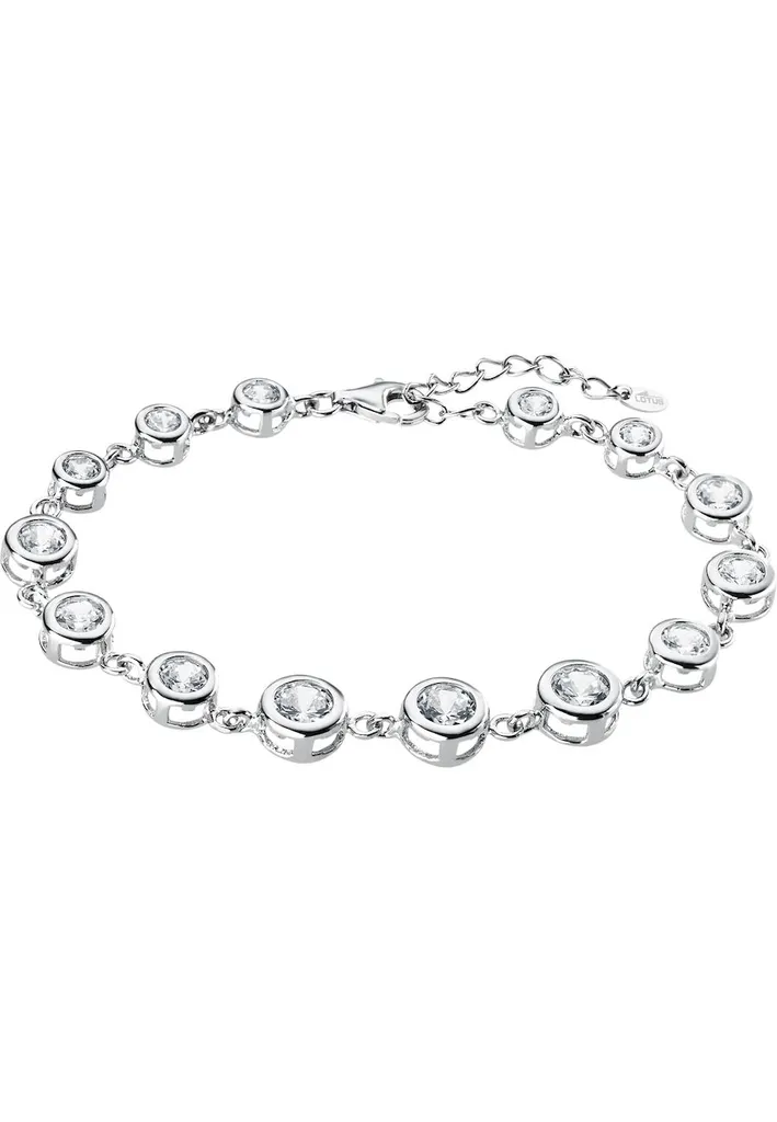 Cadeau idéal : Bracelet chic Lotus Silver Argent et Zirconium brillant
