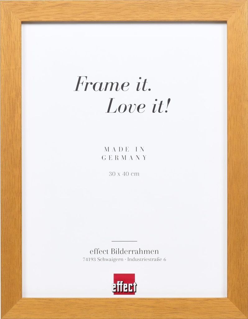 Effect Holz-Bilderrahmen Profil 52 eichefarben 21x28 cm Kunstglas