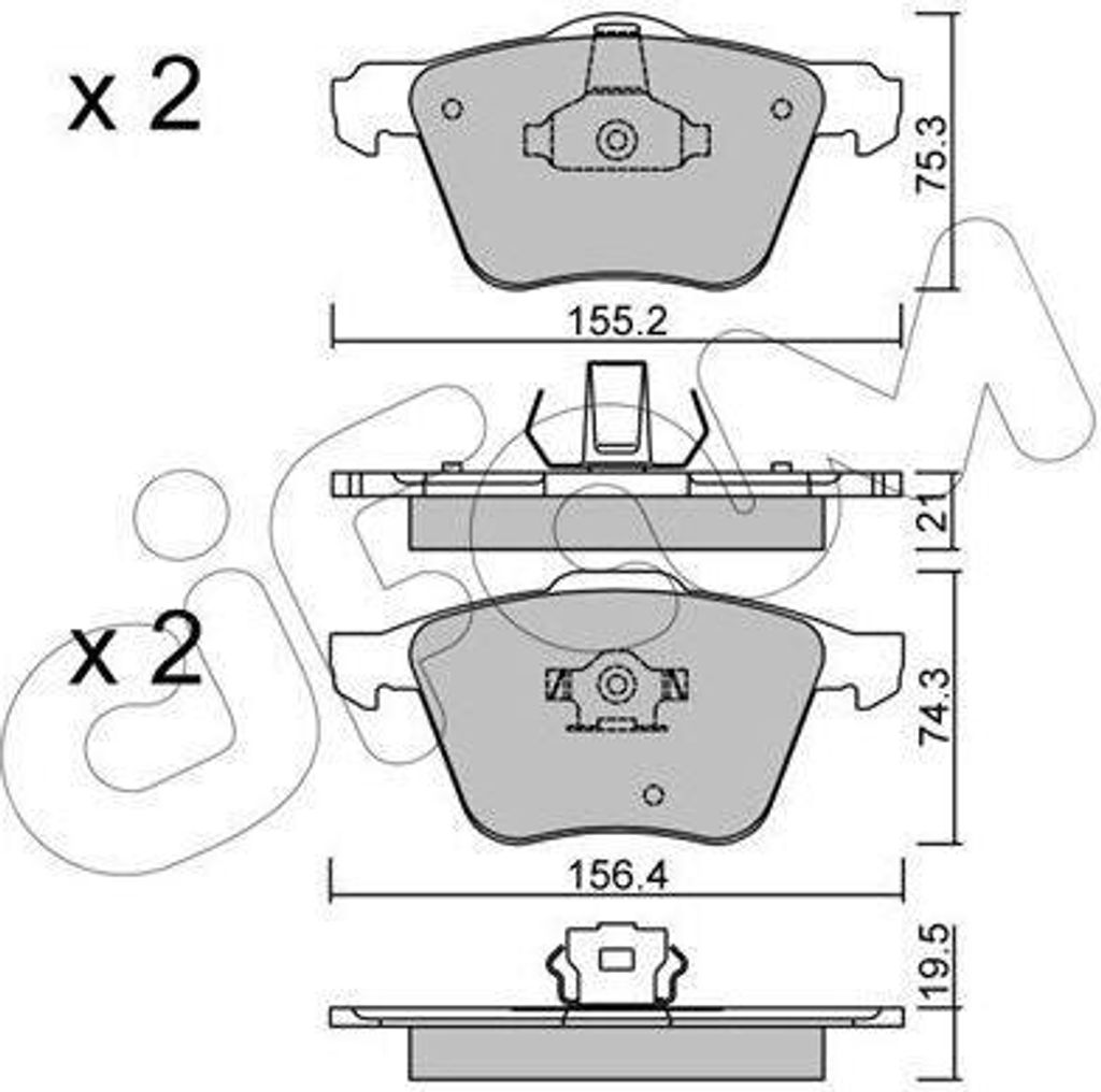 CIFAM Bremsbeläge Satz Vorne Bremsklötze für VOLVO XC60 (156) 822-599-0