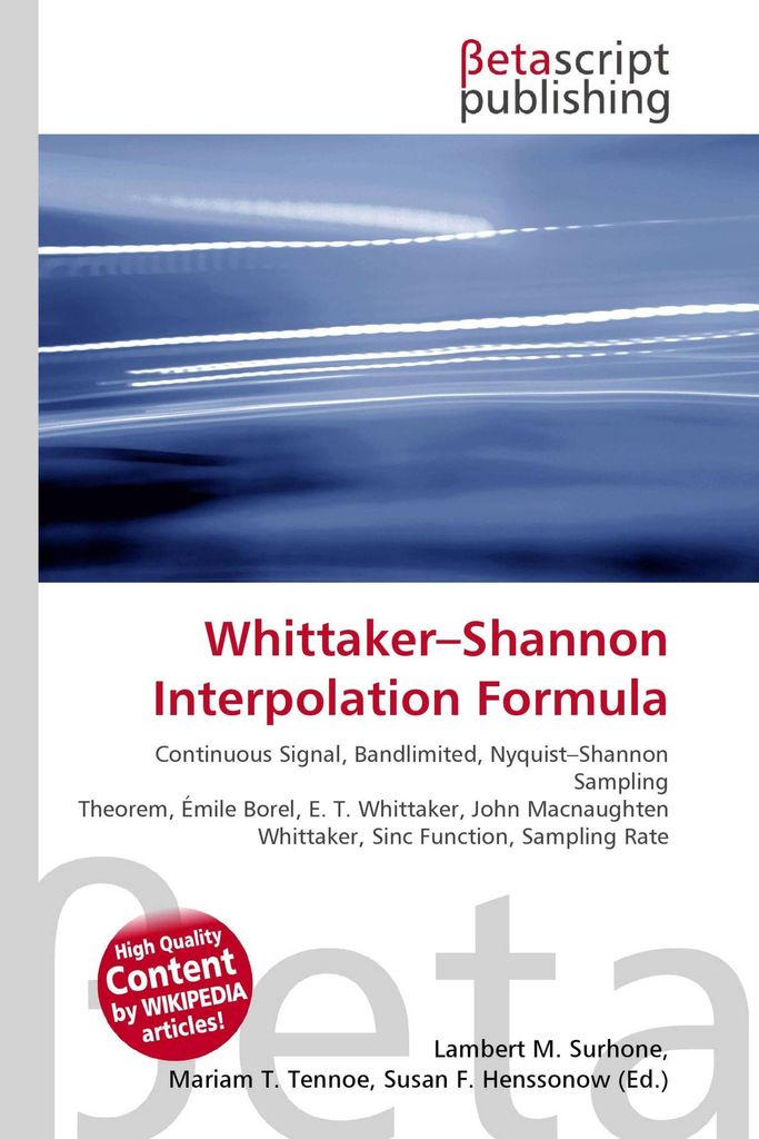 Whittaker-Shannon Interpolationsformel