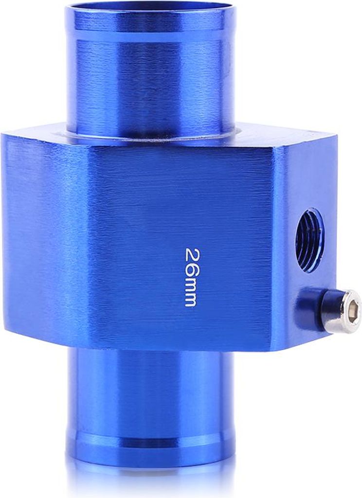 Universeller Metallauto -Wassertemperatur -Rohrrohrschlauch Temperatursensor Adapter Blau 26 mm