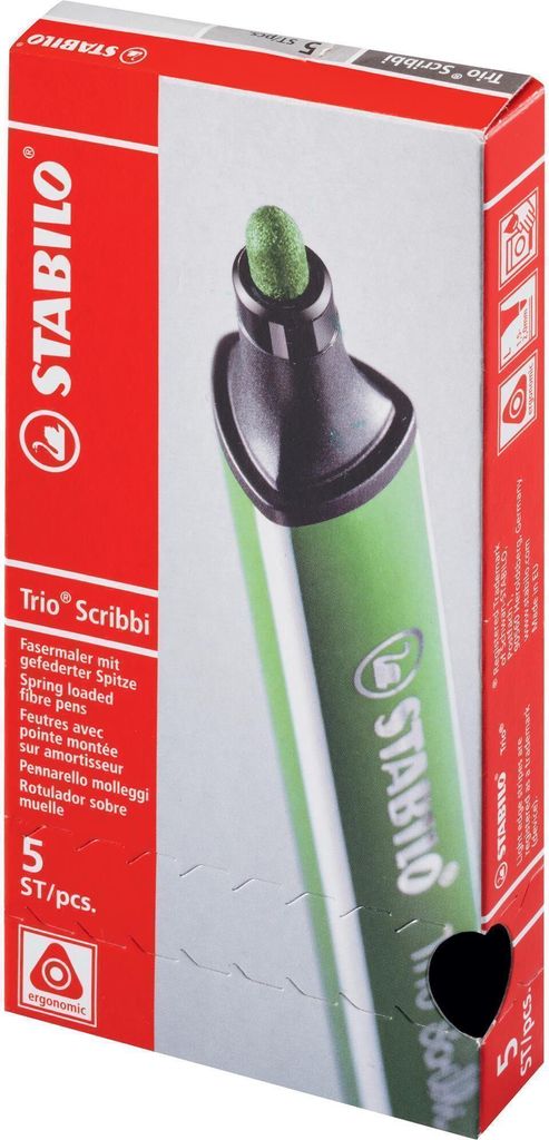 Sprężynujący trójkątny flamaster - STABILO Trio Scribbi - Zdjęcie produktu 