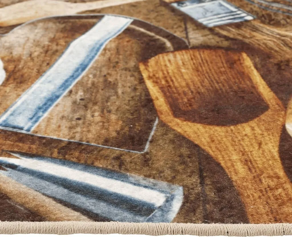 Grand tapis de passage pour cuisine multicolore 60x180 cm antidérapant - 6