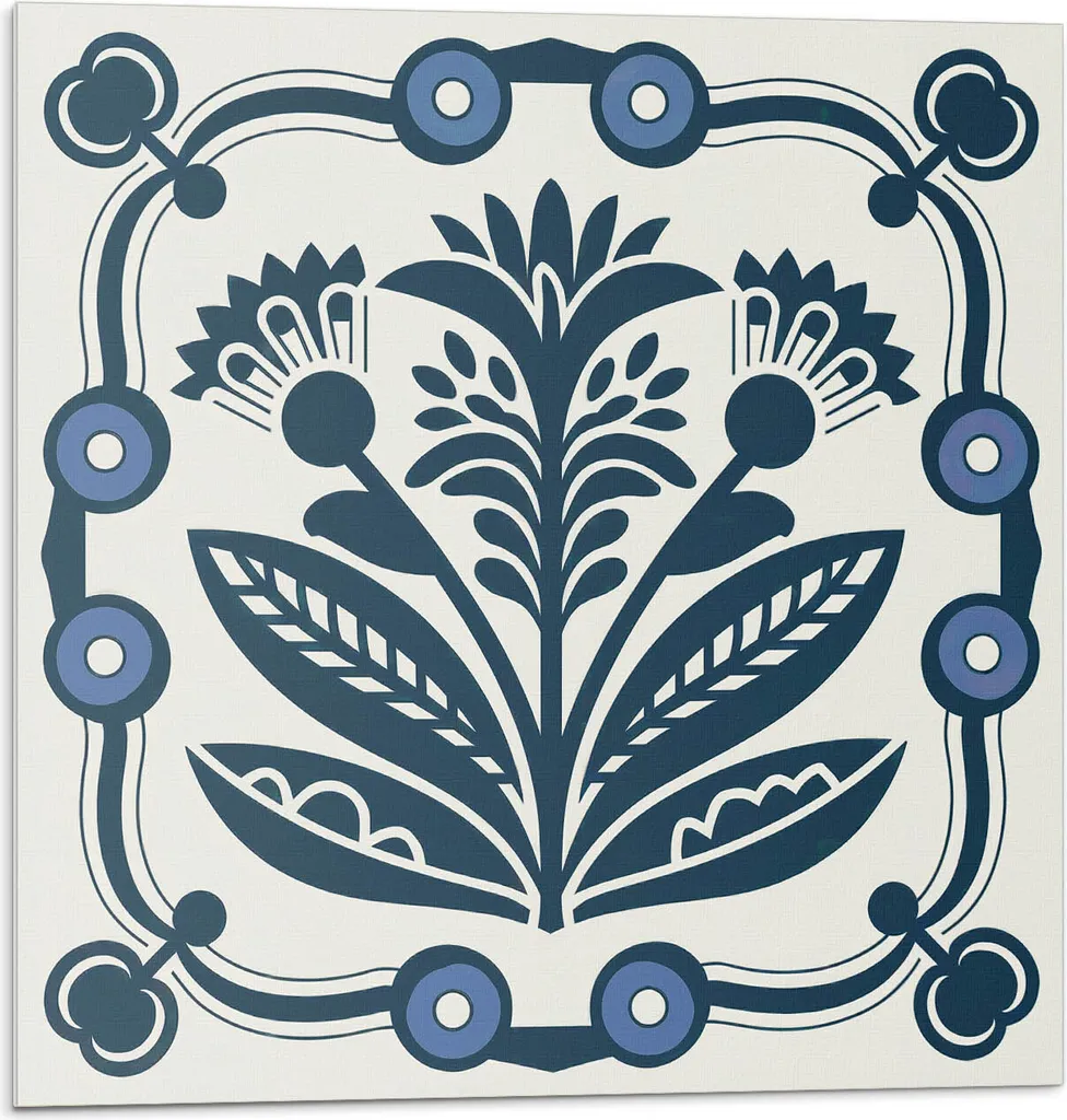 Vinile Autoadesivo 3D Motif Floreale - Piastrelle PVC 30x30 Alta Tenuta