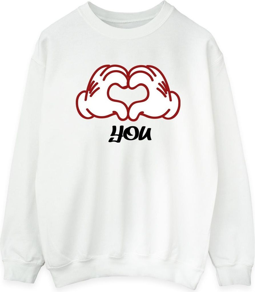 Disney - "Love You Hands" Sweatshirt für Damen BI28986 (XL) (Weiß)