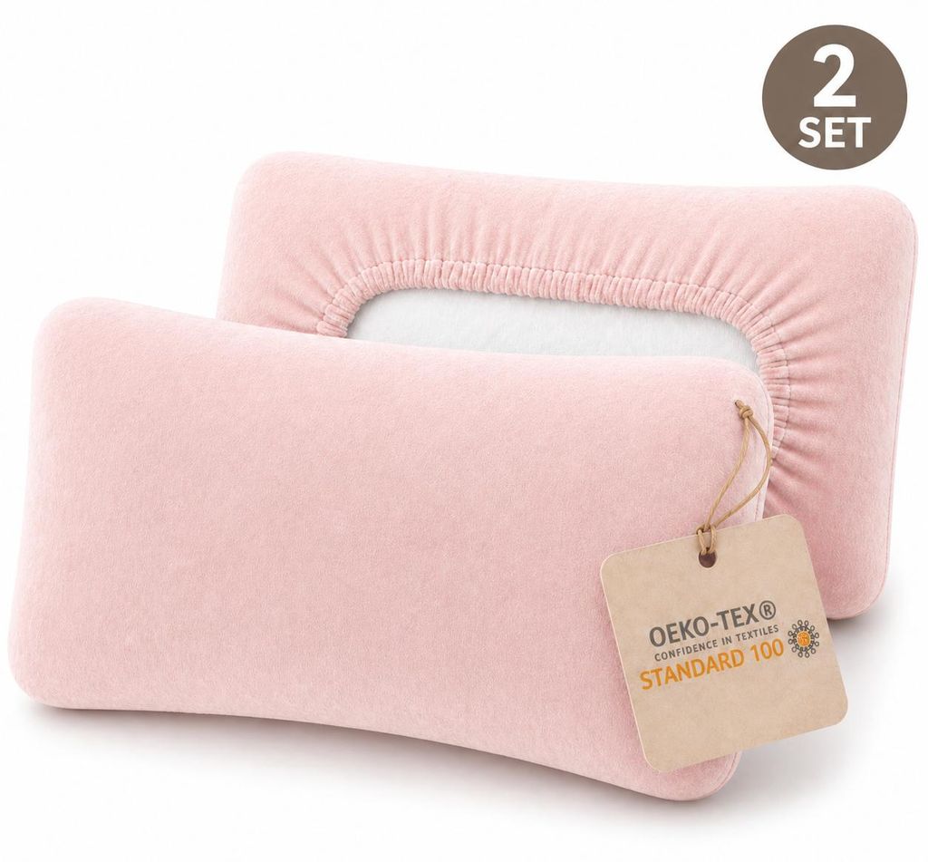 2er Set Nackenkissen Bezug 40–45 x 60–65 cm – Cashmere Produktbild  KI-generiertes Bild