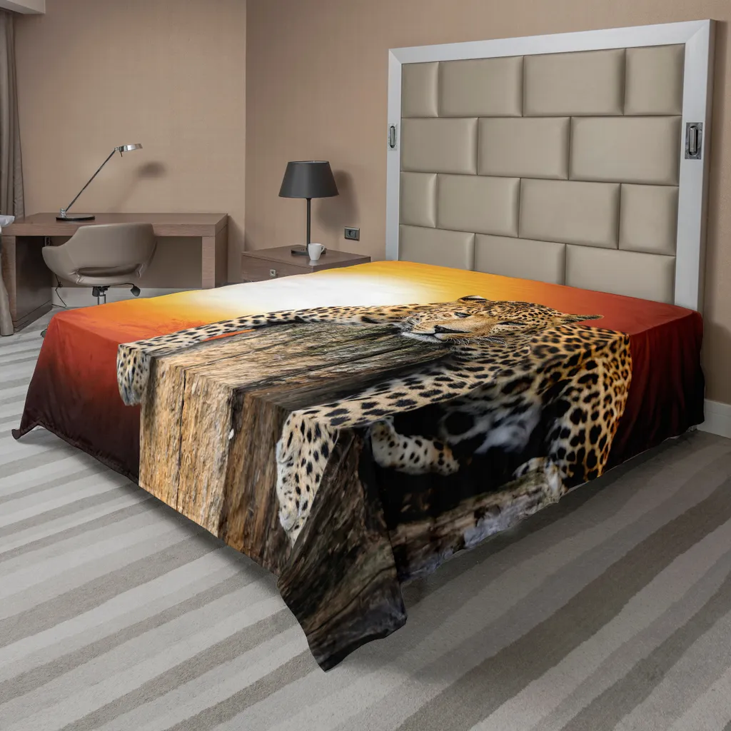 Drap de Lit Respirant Léopard contre la Chaleur et pour la Déco