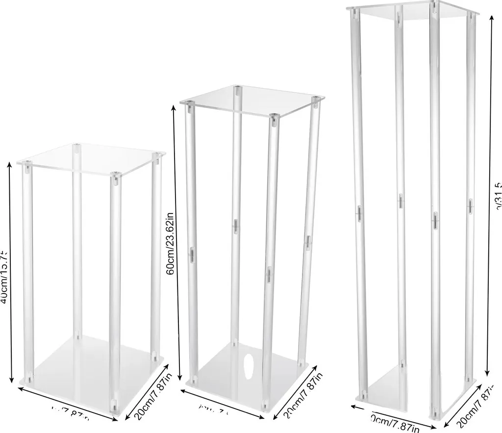 Support vase acrylique L stable et léger pour sécuriser vos décorations
