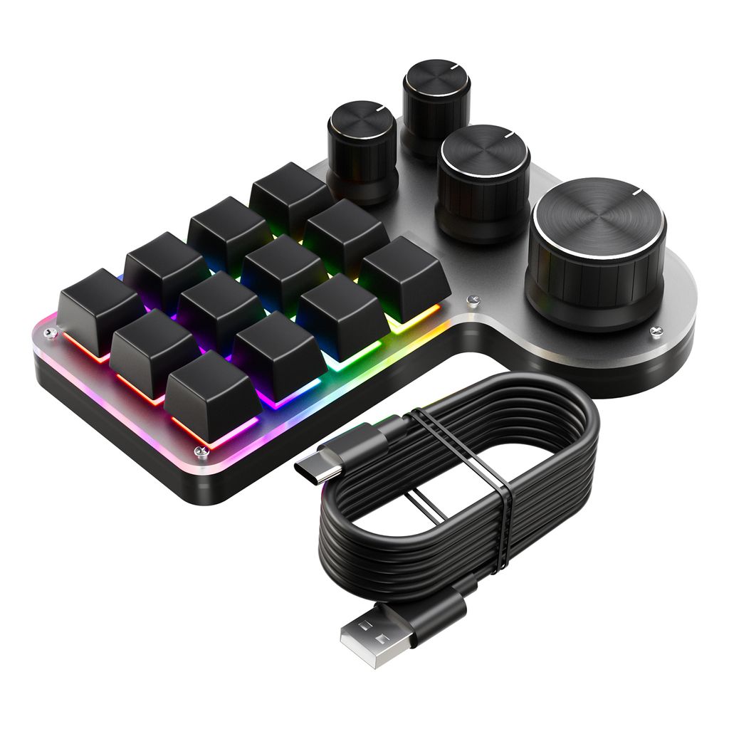Programmierbare Makrotastatur, 12 Tasten, 4 Kn?pfe, Produktbild 7