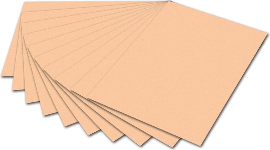 folia Fotokarton (B)500 x (H)700 mm 300 g/qm aprikose 10 Blatt