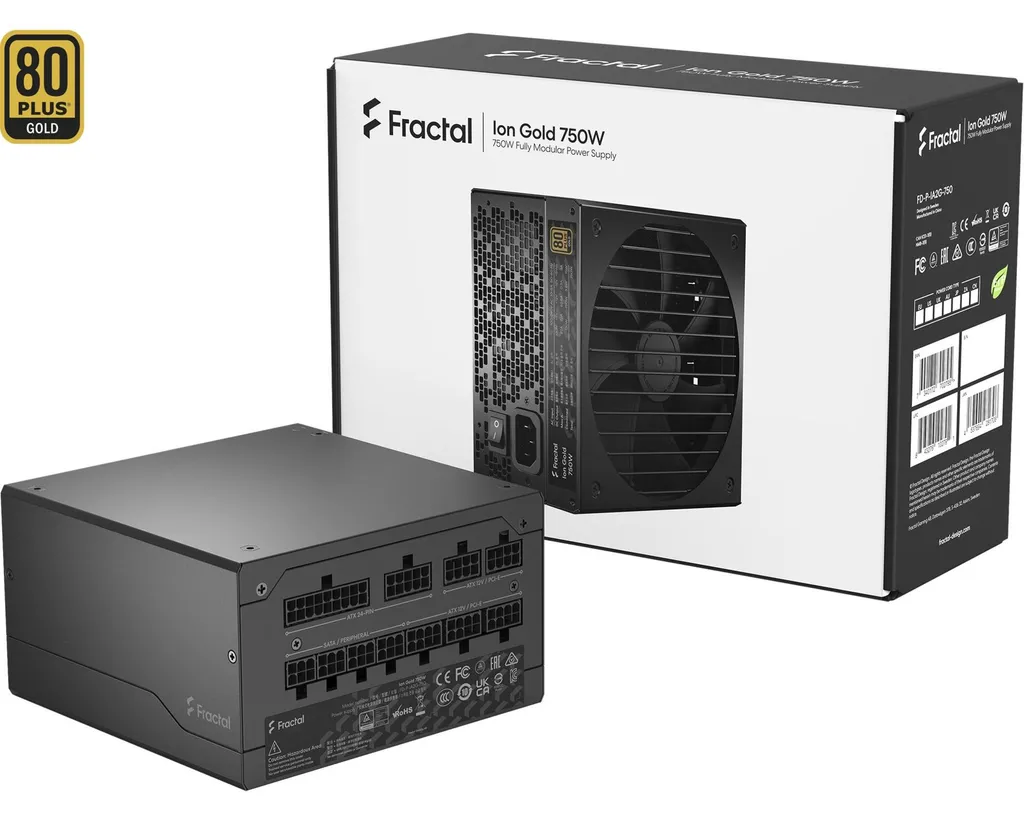 Alimentation 750W Fractal Design ION 3 Gold pour PC Gaming Silencieux
