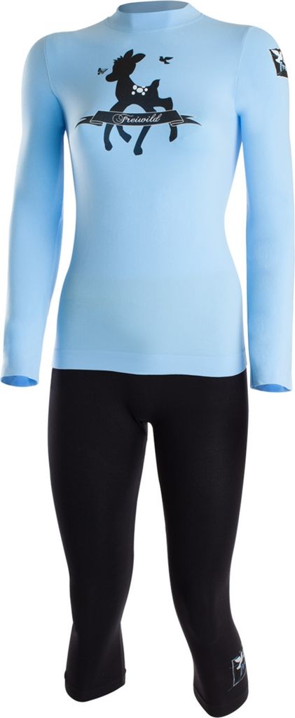 Lenz Unterwäsche Set Freiwild Women Funktionsbekleidung, lightblue/black, Größe:M/L