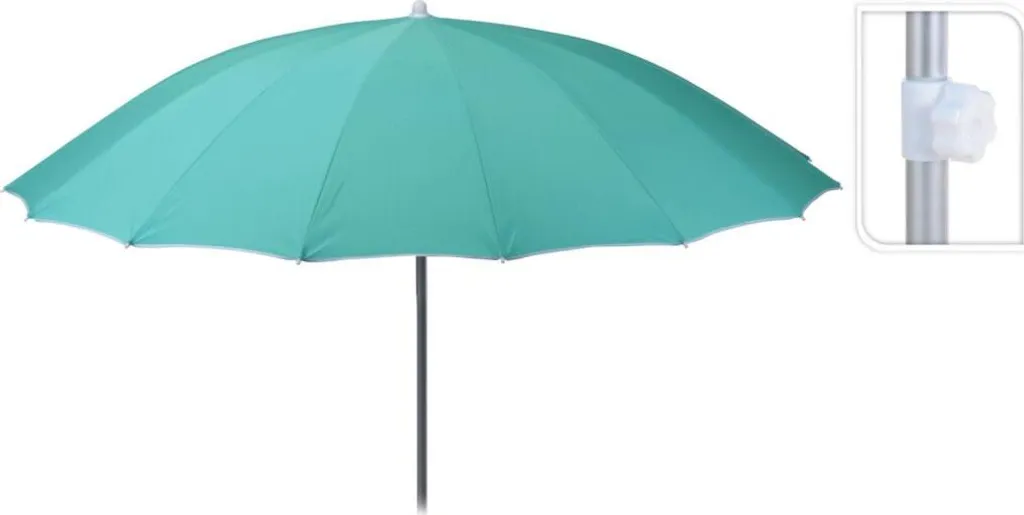Parasol Shanghai Ø240 cm vert menthe anti-UV pour profiter de l'ombre au frais