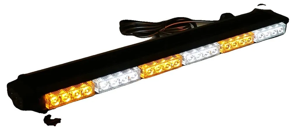 Gyrophare LED orange 71 cm barre de toit stroboscopique étanche 12V