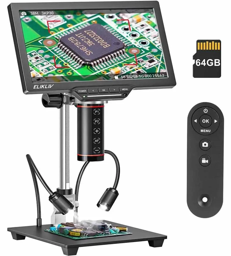 Microscope numérique EM3K-AF Max avec résolution 3K et autofocus net