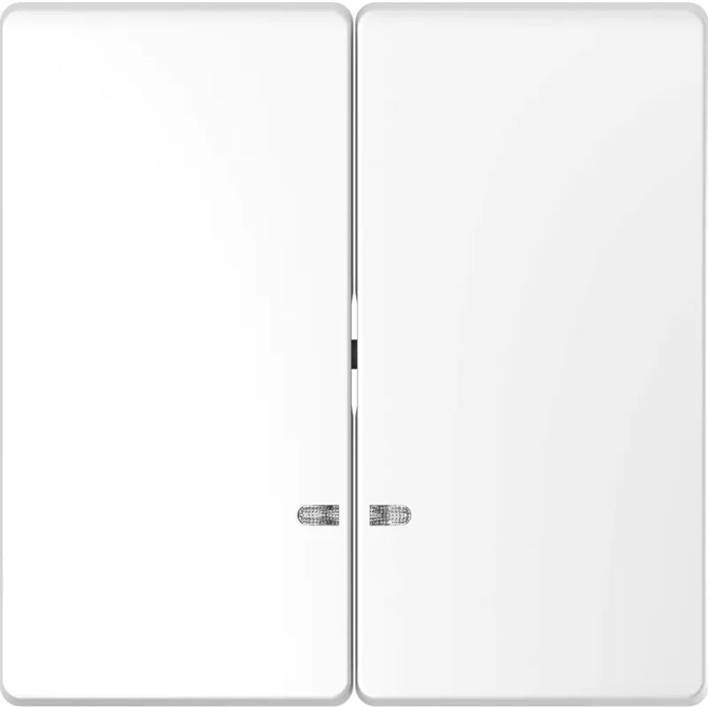 Merten MEG3420-6035 Doppelwippe mit Kontrollfenster, Lotosweiß, System Design
