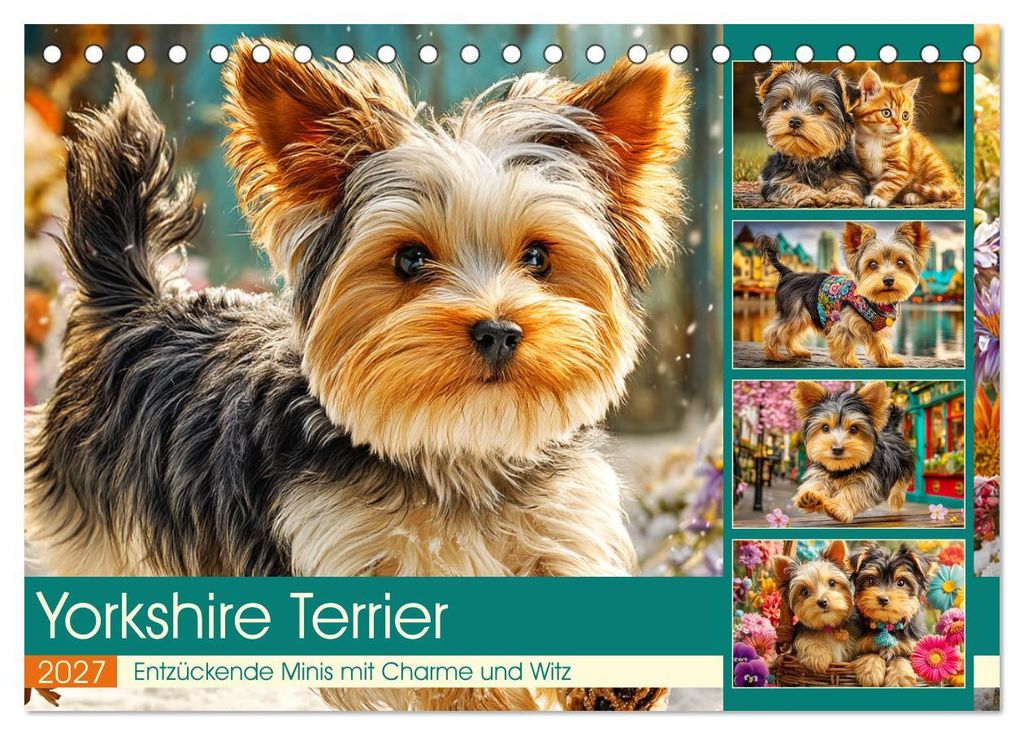Yorkshire Terrier. Entzückende Minis mit Charme und Witz (Tischkalender 2027 DIN A5 quer), CALVENDO Monatskalender