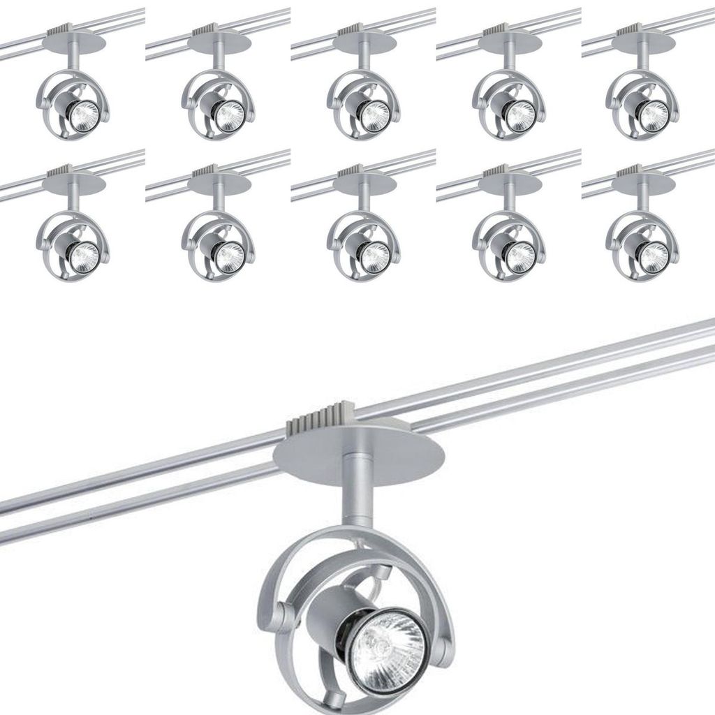 10 x 976.77 Paulmann Schienensystem Spice Rail Strahler Spot Mac2 20W GU4 Fassung Chrom matt
