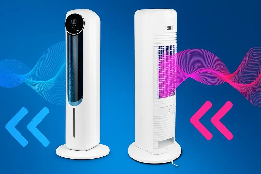 Ventilateur Colonne Oscillant Ioniseur avec Télécommande et Écran LCD