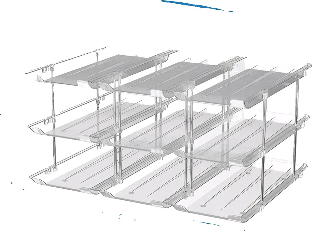 Rangement de bureau 3 niveaux transparent pour fournitures et dossiers
